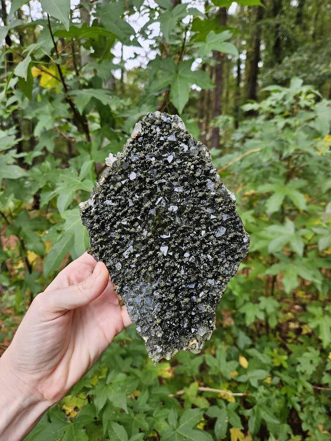 Large Forest Quartz Cluster: Turkish Epidote and Quartz Crystal - Image 10