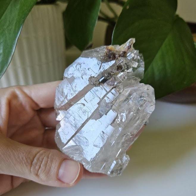 Lodolite Clear Quartz: Raw and Polished Brazilian Crystal