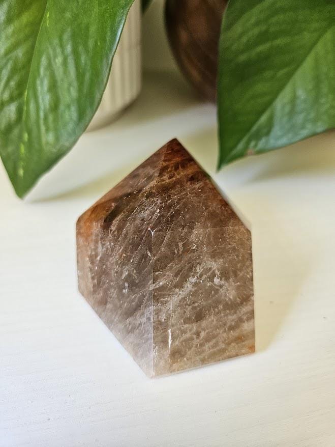 Quality Smoky Quartz Crystal with Hematite Inclusions: Bahia, Brazil - Root Chakra - Image 8