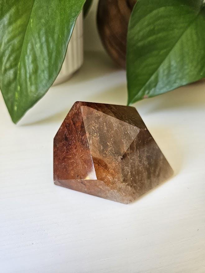 Quality Smoky Quartz Crystal with Hematite Inclusions: Bahia, Brazil - Root Chakra - Image 9