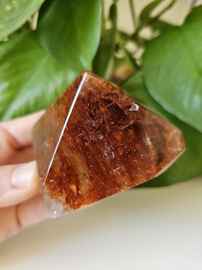 Quality Smoky Quartz Crystal with Hematite Inclusions: Bahia, Brazil - Root Chakra - Image 2