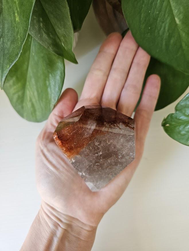 Quality Smoky Quartz Crystal with Hematite Inclusions: Bahia, Brazil - Root Chakra - Image 6