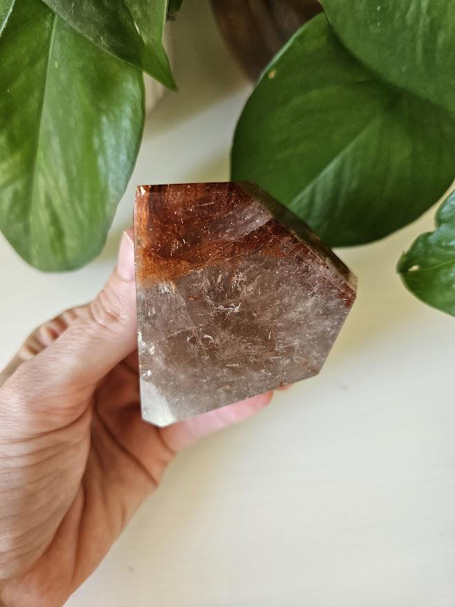 Quality Smoky Quartz Crystal with Hematite Inclusions: Bahia, Brazil - Root Chakra - Image 7