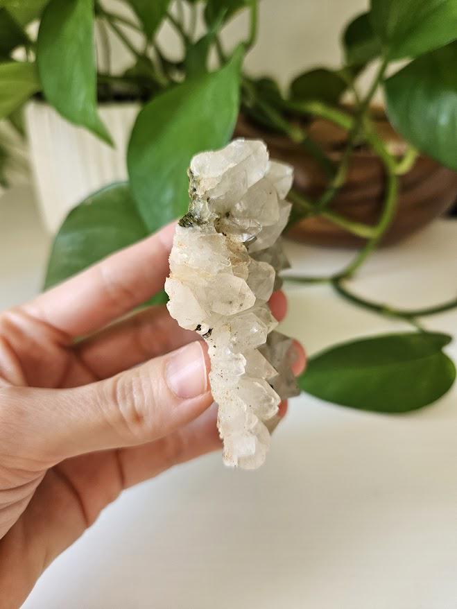 Raw Forest Quartz Cluster: Turkish Epidote and Quartz Crystal - Image 7