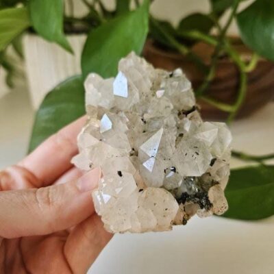 Raw Forest Quartz Cluster: Turkish Epidote and Quartz Crystal