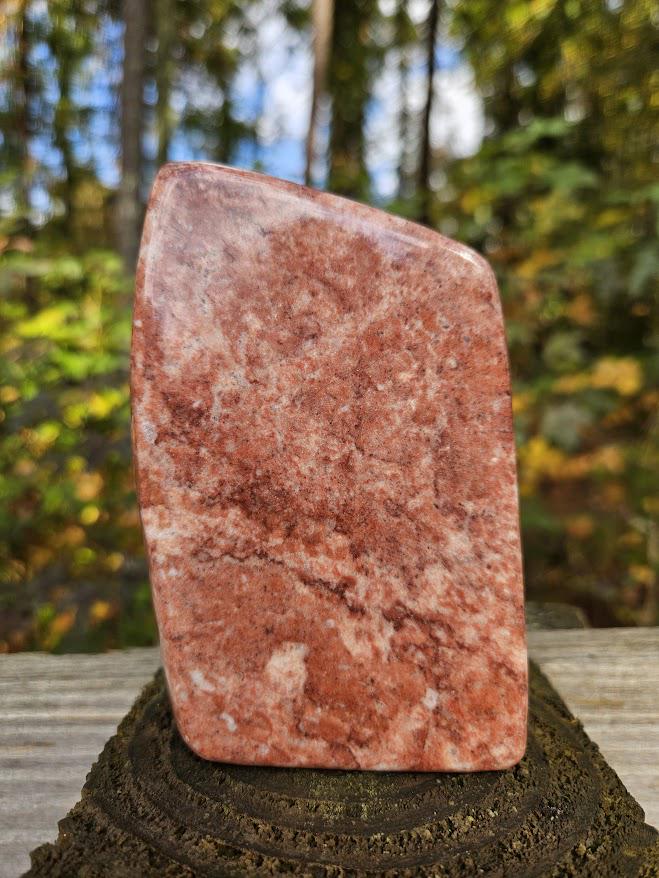 Quality Strawberry Jasper Freeform: Heart Chakra Crystals, Natural Home Decor - Image 8