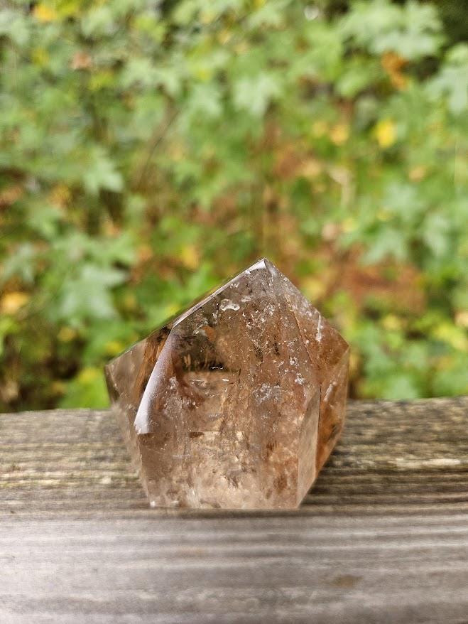 Quality Smoky Quartz Crystal with Hematite Inclusions: Bahia, Brazil - Root Chakra - Image 7