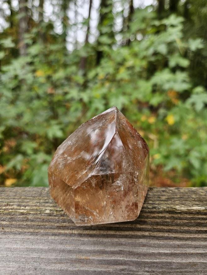 Quality Smoky Quartz Crystal with Hematite Inclusions: Bahia, Brazil - Root Chakra - Image 9