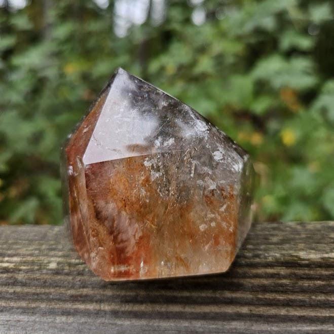 Quality Smoky Quartz Crystal with Hematite Inclusions: Bahia, Brazil - Root Chakra