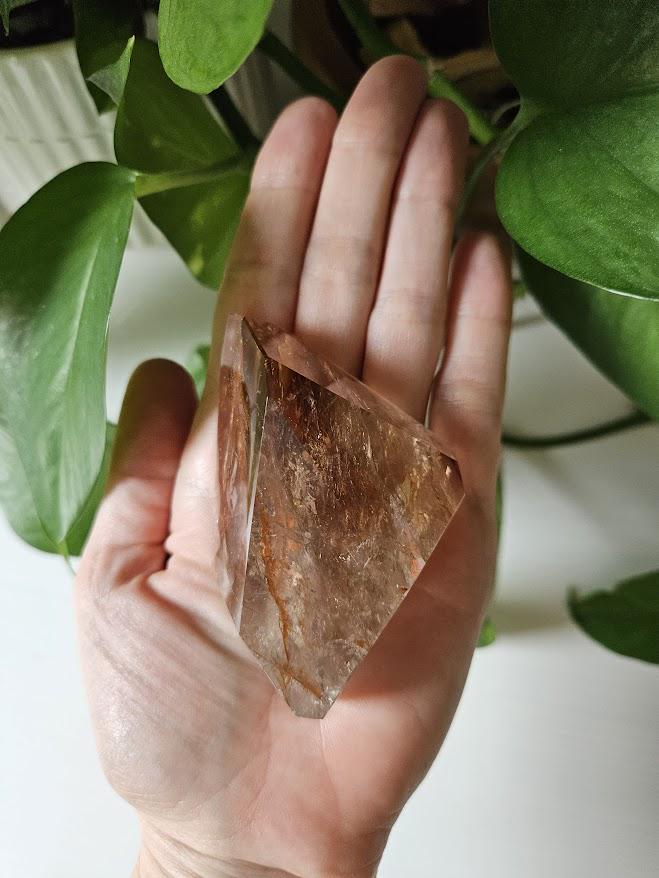 Quality Smoky Quartz Crystal with Hematite Inclusions: Bahia, Brazil - Root Chakra - Image 3