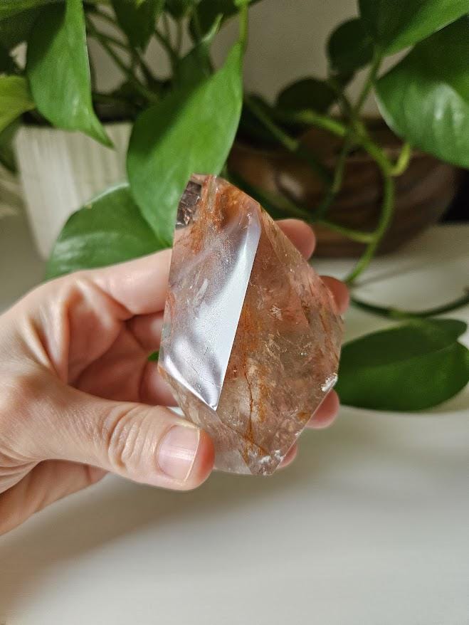 Quality Smoky Quartz Crystal with Hematite Inclusions: Bahia, Brazil - Root Chakra - Image 2