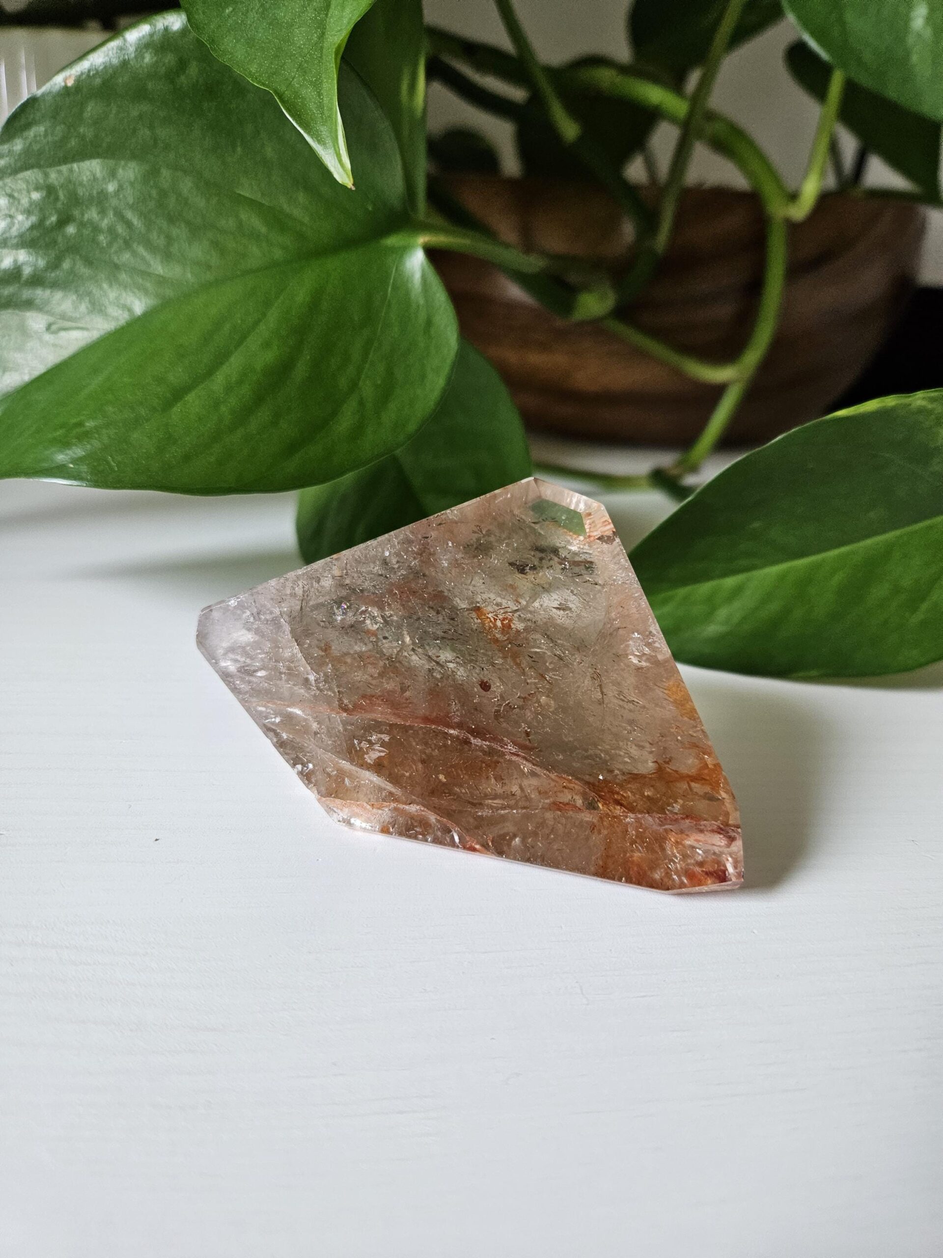 Quality Smoky Quartz Crystal with Hematite Inclusions: Bahia, Brazil - Root Chakra - Image 10