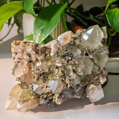 XL Forest Quartz Cluster: Quality Turkish Epidote and Quartz Crystal