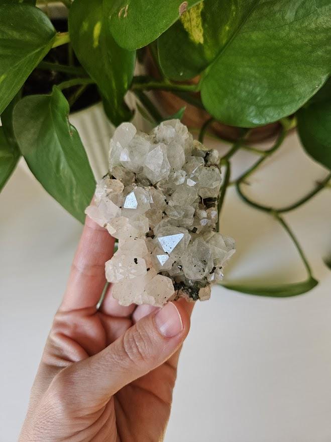 Raw Forest Quartz Cluster: Turkish Epidote and Quartz Crystal - Image 3
