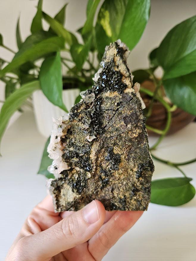 Quality Epidote and Clear Quartz Cluster: Turkish Forest Quartz Crystal, Raw Crystals - Image 10