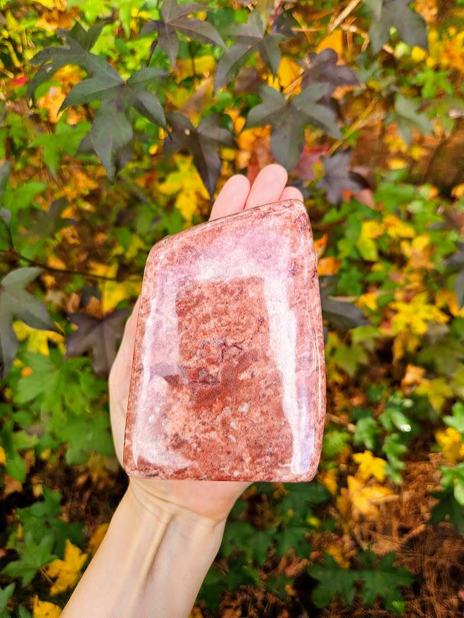 Quality Strawberry Jasper Freeform: Heart Chakra Crystals, Natural Home Decor - Image 2