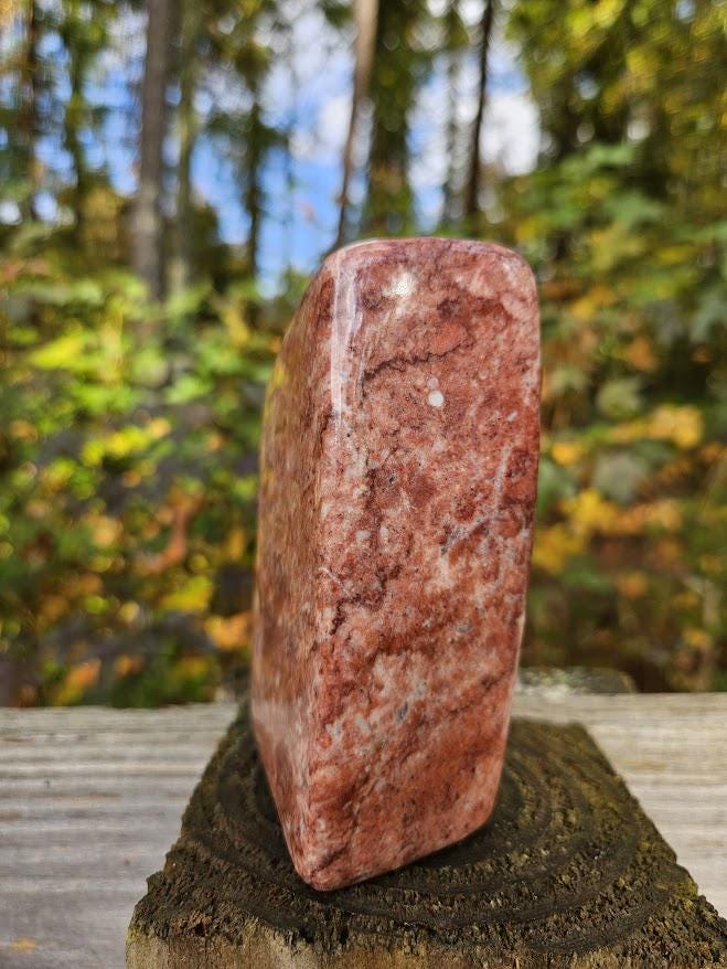 Quality Strawberry Jasper Freeform: Heart Chakra Crystals, Natural Home Decor - Image 4