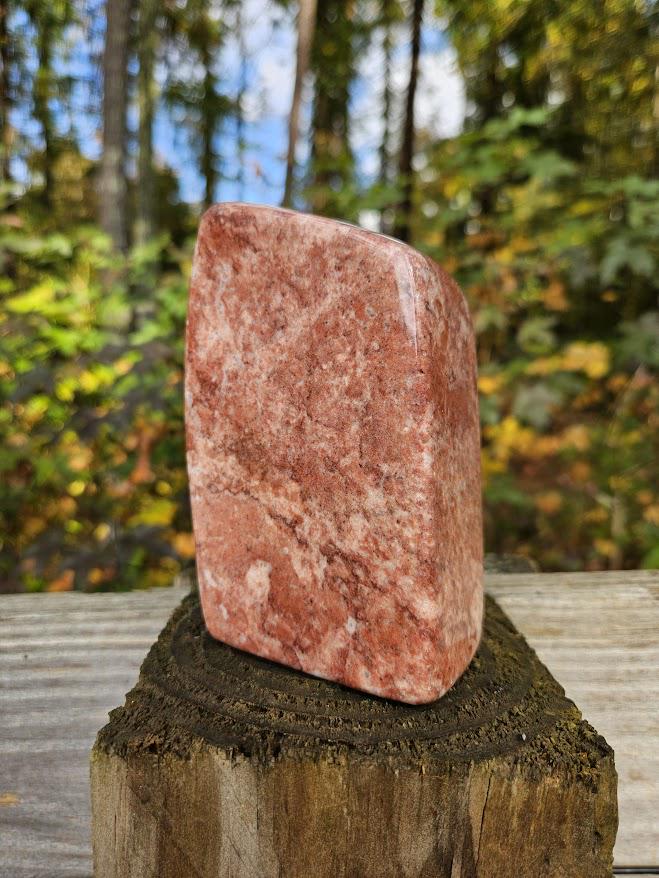 Quality Strawberry Jasper Freeform: Heart Chakra Crystals, Natural Home Decor - Image 7