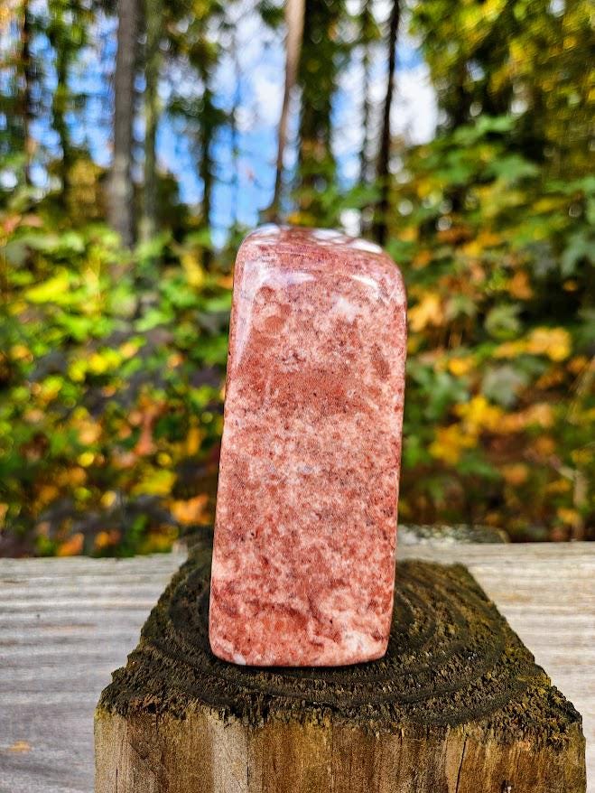 Quality Strawberry Jasper Freeform: Heart Chakra Crystals, Natural Home Decor - Image 6