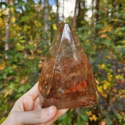 Quality Smoky Quartz Crystal with Red Hematite Inclusions: Bahia, Brazil - Root Chakra
