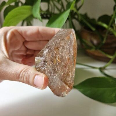 Quality Smoky Quartz Crystal with Hematite Inclusions: Bahia, Brazil - Root Chakra