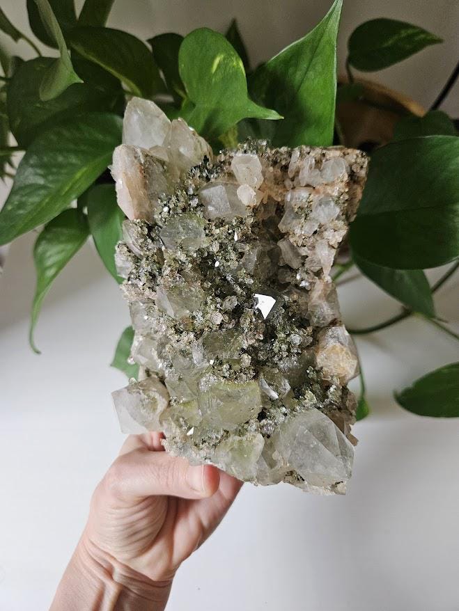 XL Forest Quartz Cluster: Quality Turkish Epidote and Quartz Crystal - Image 9