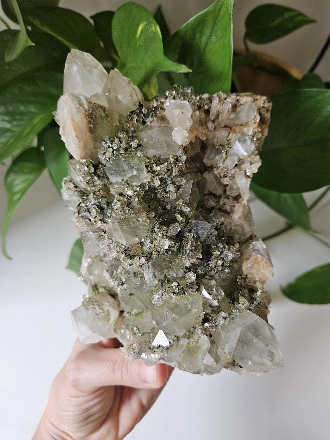 XL Forest Quartz Cluster: Quality Turkish Epidote and Quartz Crystal - Image 10