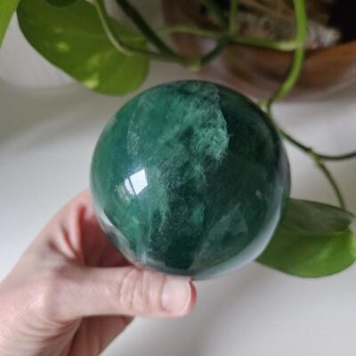 Quality Green Fluorite Sphere: Polished Fluorite Crystal