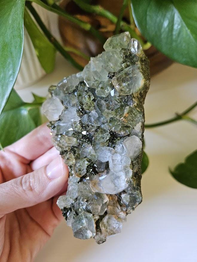 Raw Forest Quartz Cluster: Turkish Epidote and Quartz Crystal - Image 10