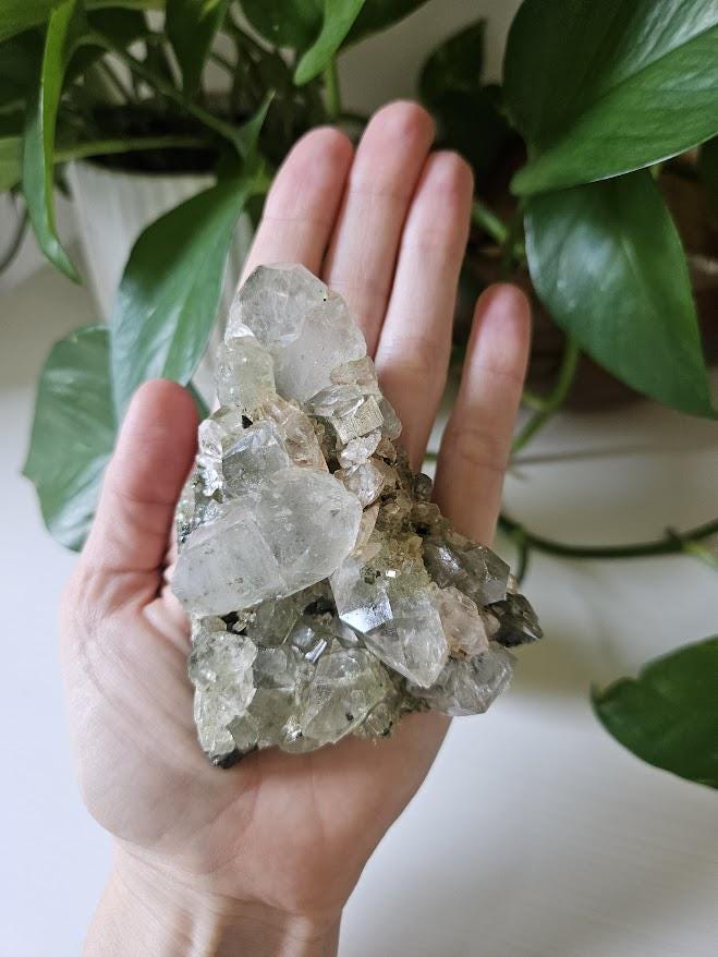 Raw Forest Quartz Cluster: Turkish Epidote and Quartz Crystal - Image 4