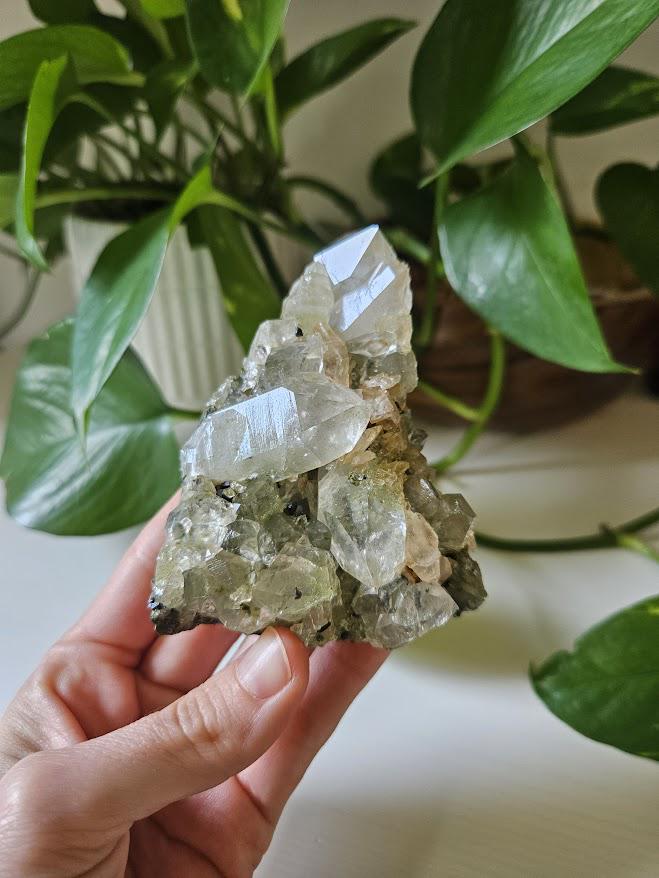 Raw Forest Quartz Cluster: Turkish Epidote and Quartz Crystal - Image 10