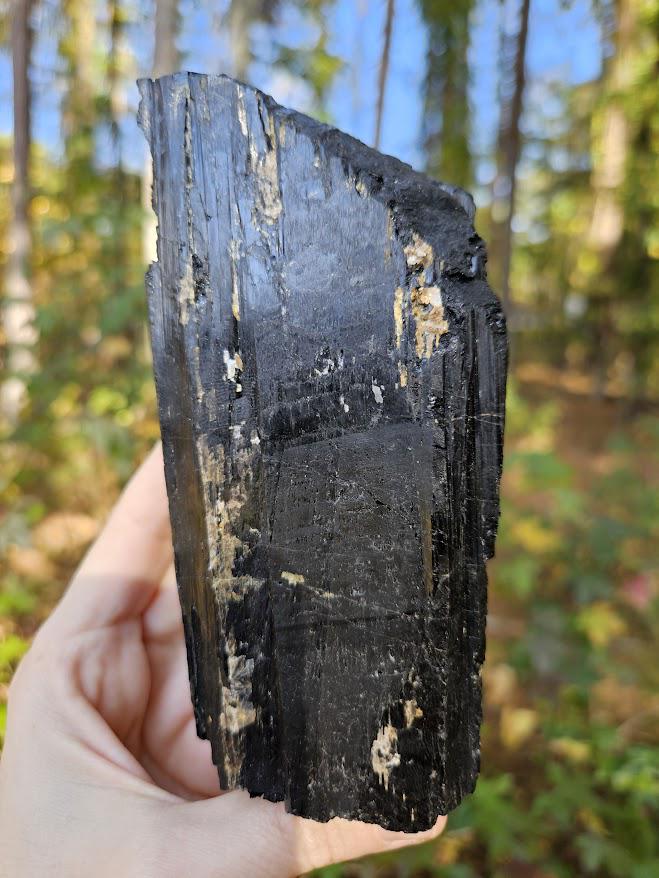 Large Black Tourmaline Crystal - Brazil, Grounding Crystals - Image 2