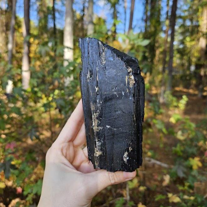 Large Black Tourmaline Crystal - Brazil, Grounding Crystals
