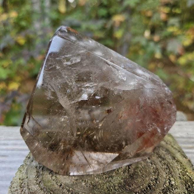 Quality Smoky Quartz Crystal with Hematite Inclusions: Bahia, Brazil - Root Chakra