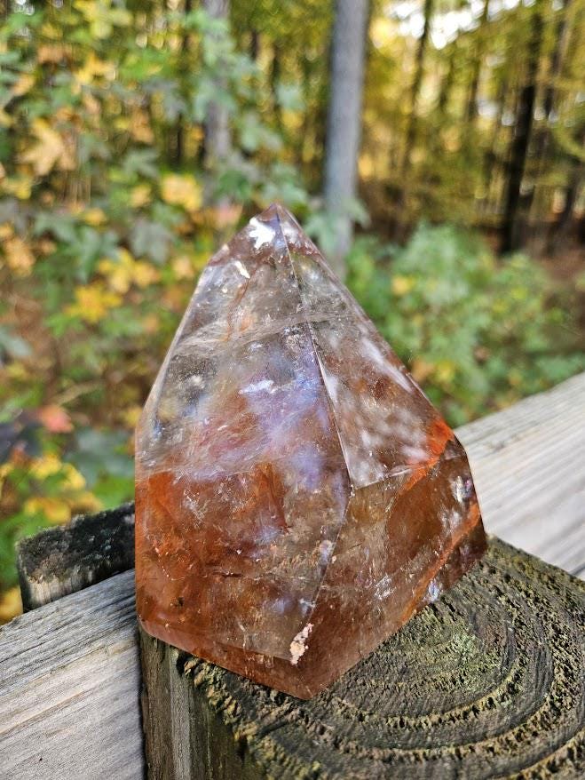 Quality Smoky Quartz Crystal with Red Hematite Inclusions: Bahia, Brazil - Root Chakra - Image 4