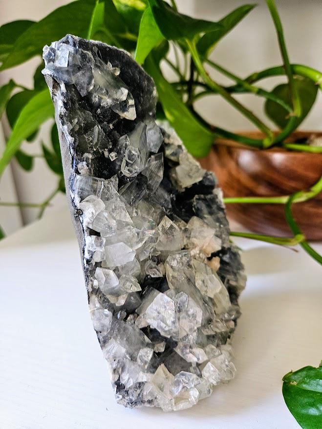 Large Diamond Apophyllite Cluster: Blue Chalcedony Crystal - Natural Home Decor - Image 7