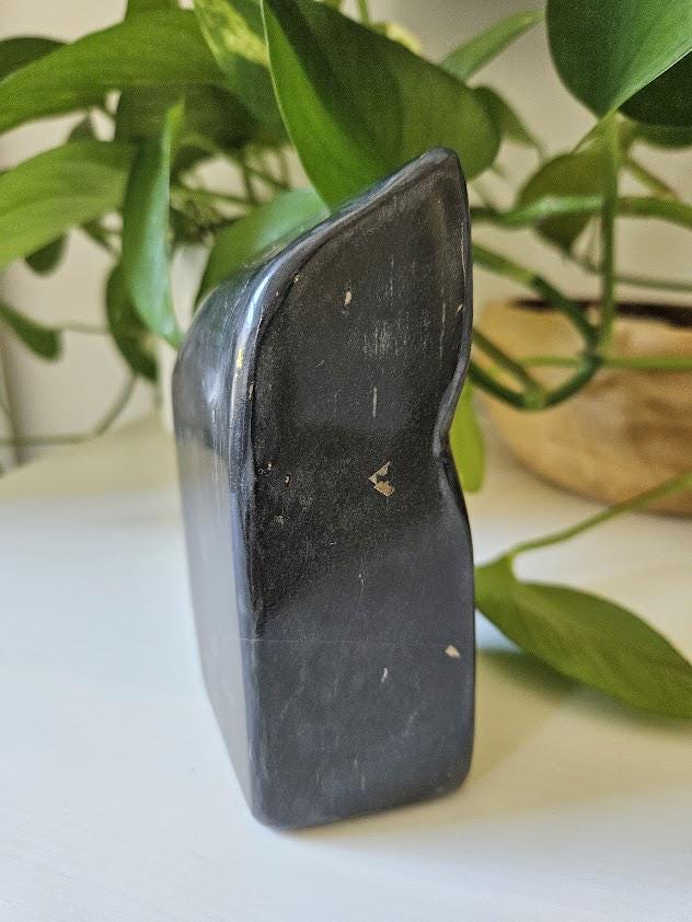 Black Jade and Pyrite Freeform: Polished Jade Stone, Afghanistan - Image 5