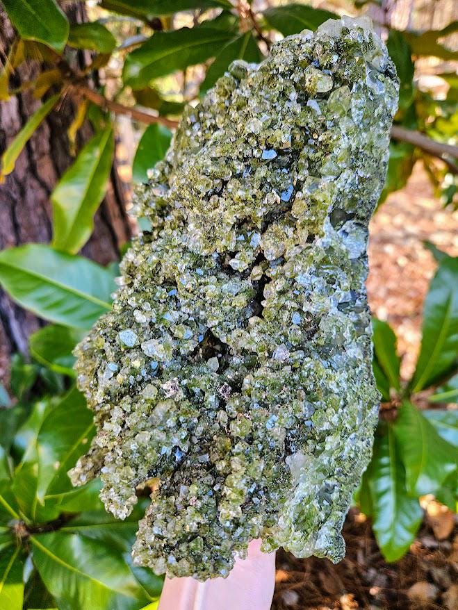 XL Forest Quartz Cluster: Natural Turkish Epidote and Quartz Crystal - Image 6