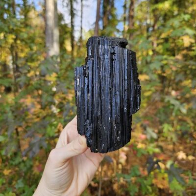 Large Black Tourmaline Crystal - Brazil, Grounding Crystals